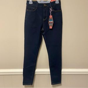 Red Blue Denim High Rise Skinny Jeans Sz 9/29. NWT